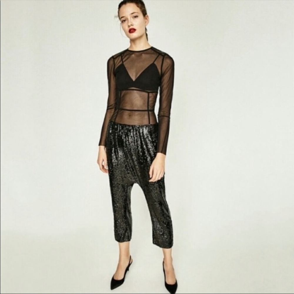 Zara harem sequins pants
